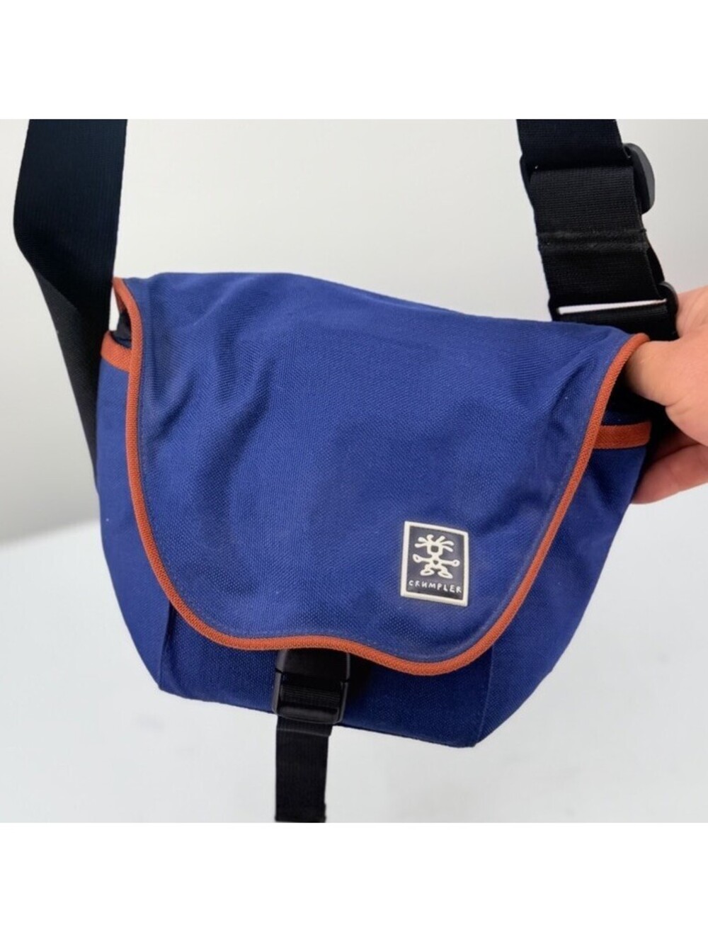 Vintage Crumpler Home Stayer 002 35mm Film Camera Bag Blue Orange Cordura